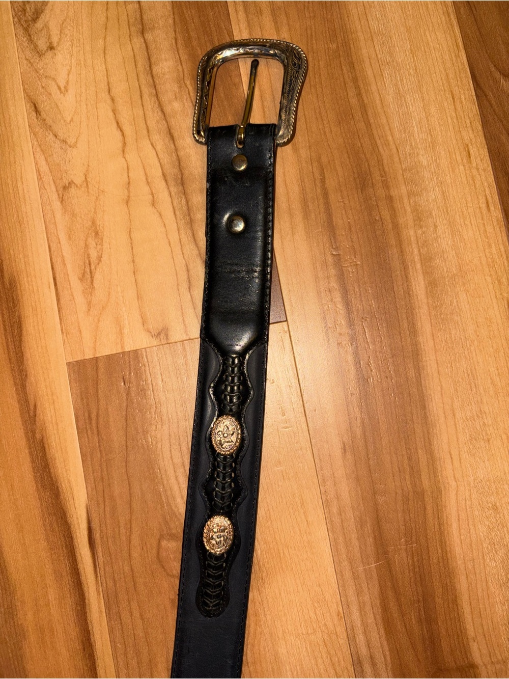 DD Ranchwear 8890 Western Leather Belt in Black Size 42